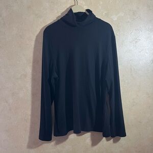 Black Turtleneck Long Sleeve Top